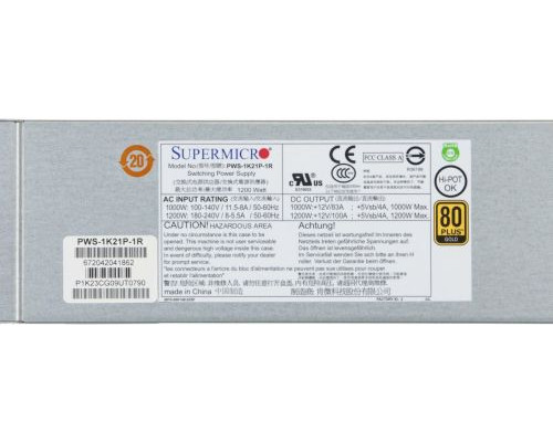 Блок питания Supermicro PWS-1K21P-1R купить QBS.ru