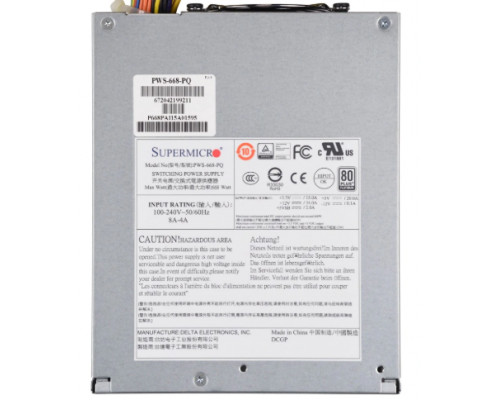Блок питания Supermicro PWS-668-PQ PS2 668W Multi-Output 80Plus Platinum Power Supply with 24pi купить QBS.ru