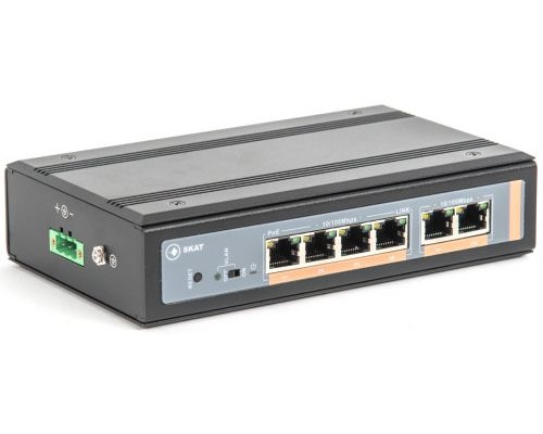 Коммутатор неуправляемый Бастион SKAT PoE-IN-4E-2E купить QBS.ru