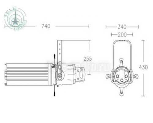 XLine Light D PROFILE LIGHT 15°-30° ZOOM (BLK)