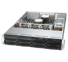 Шасси серверное Supermicro SuperServer 2U 620P-TRT noCPU(2)3rd GenScalable/TDP 270W/no DIMM(16)/ SATARAID HDD(8)LFF/6xLP,M2/2x10GbE/2x1200W(NO SNK)