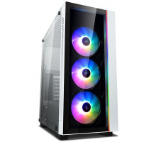 Корпус Deepcool MATREXX 55 V3 ADD-RGB WH 3F без БП, большое боковое окно, 3xRGB LED 120мм вентилятора спереди, RGB LED спереди, белый, ATX