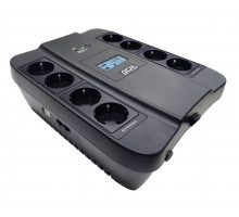 Источник бесперебойного питания Powercom Back-UPS SPIDER, Line-Interactive, LCD, AVR, 550VA/330W, 8xSchuko outlets (4 surge & 4 batt), black (1138685)