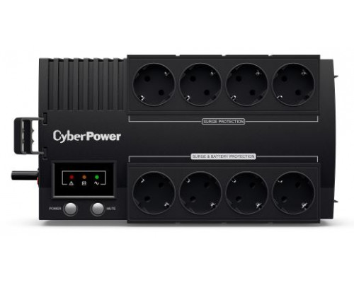 Источник бесперебойного питания Cyberpower BS650E Line-Interactive 650VA/390W USB (4+4 EURO) купить QBS.ru