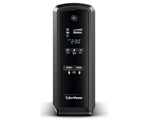 Источник бесперебойного питания Cyberpower CP1300EPFCLCD Line-Interactive 1300VA/780W USB/RS-232/RJ11/45 (6 EURO) купить QBS.ru