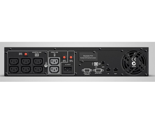 Источник бесперебойного питания CyberPower PR1000ELCDRT2UA Line-Interactive 1000VA/900W USB/RS-232/Dry/EPO/SNMPslot/RJ11/45 (8 IEC С13) купить QBS.ru