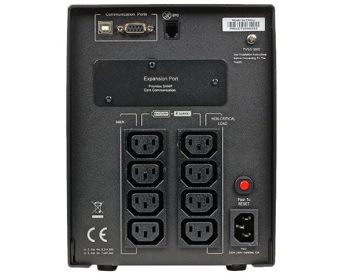 Источник бесперебойного питания CyberPower PR1000ELCD Line-Interactive 1000VA/900W USB/RS-232/EPO/SNMPslot (8 IEC С13) купить QBS.ru