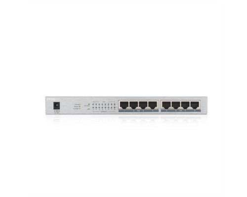 Коммутатор PoE+ Zyxel GS1008HP, 8xGE PoE+, настольный, металлический, бесшумный, бюджет PoE 60 Вт купить QBS.ru