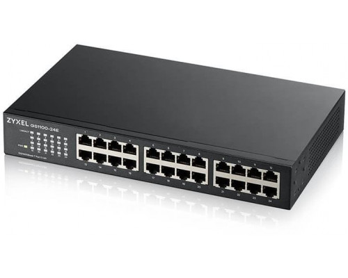 Коммутатор Zyxel GS1100-24E, 24xGE, rack 19, бесшумный купить QBS.ru