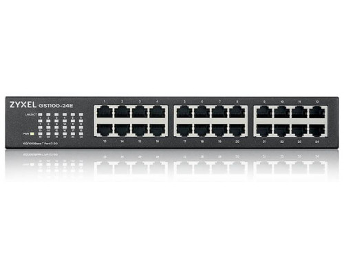 Коммутатор Zyxel GS1100-24E, 24xGE, rack 19, бесшумный купить QBS.ru