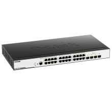Коммутатор D-Link DGS-3000-28X/B, L2 Managed Switch with 24 10/100/1000Base-T ports and 4 10GBase-X SFP+ ports.16K Mac address, 802.3x Flow Control, 4K of 802.1Q VLAN, VLAN Trunking, 802.1p Priority Queues, Tra