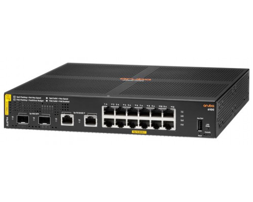 Коммутатор Aruba 6100 12G CL4 2SFP+ 139W Swch купить QBS.ru