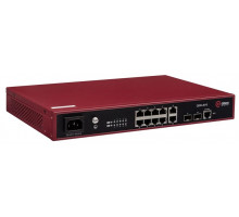 QTECH Управляемый коммутатор уровня L2+, 8 портов 10/100/1000BASE-T, 2 порта 100/1000BASE-X SFP, встроенный БП разъем питания на передней панели, 100-240В AC
