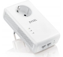 Комплект powerline адаптеров Комплект из двух Powerline адаптеров Zyxel PLA5456 со встроенной розеткой, AV2000 (до 1800 Мбит/с), 2xLAN GE