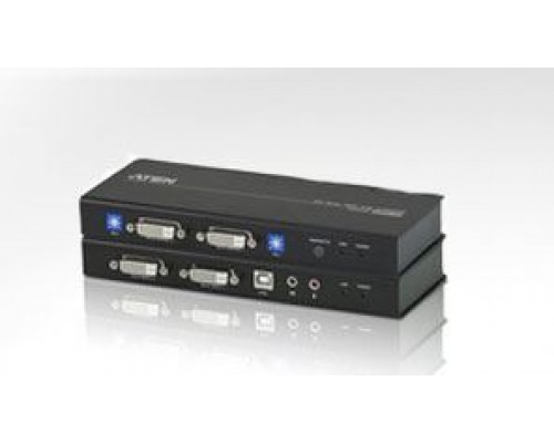 Удлинитель ATEN USB DVI Dual View Cat 5 KVM Extender (1024 x 768@60m) купить QBS.ru