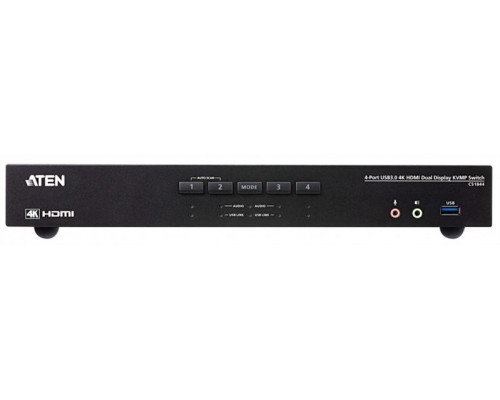 Квм переключатель ATEN 4-Port USB3.0 4K HDMI Dual Display KVMP Switch купить QBS.ru