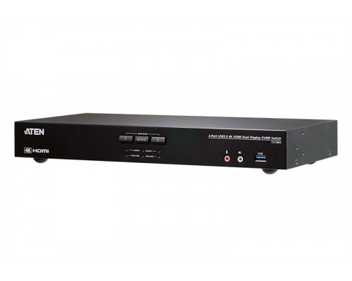 Квм переключатель ATEN 2-Port USB3.0 4K HDMI Dual Display KVMP Switch купить QBS.ru