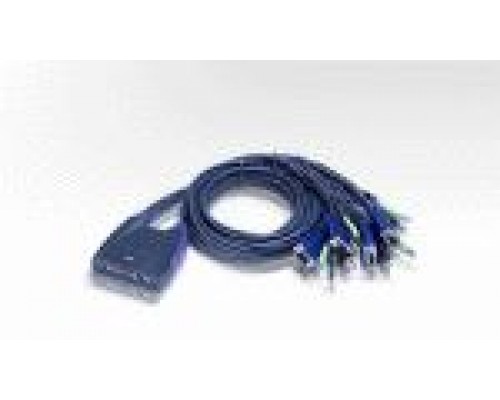 Переключатель электронный ATEN 4-Port USB VGA/Audio Cable KVM Switch (1.8m) купить QBS.ru
