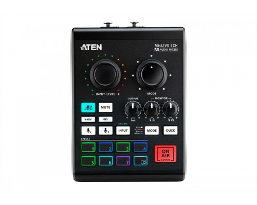 Аудиомикшер ATEN MicLIVE™ 6-CH AI Audio Mixer купить QBS.ru