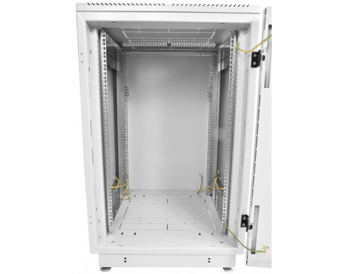 Шкаф телекоммуникационный напольный 18U (600x600) дверь стекло, цвет чёрный купить QBS.ru