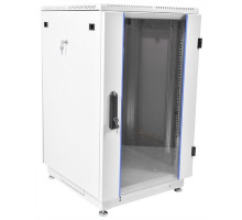  Шкаф телекоммуникационный напольный 18U (600x600) дверь стекло, цвет чёрный