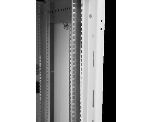 Шкаф телекоммуникационный напольный 42U (800x1000) дверь перфорированная 2 шт., цвет чёрный купить QBS.ru