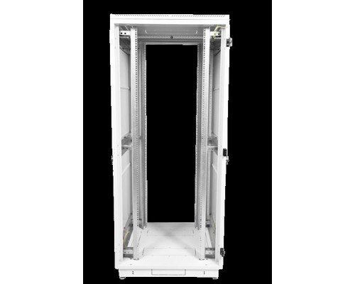 Шкаф телекоммуникационный напольный 42U (800x1000) дверь перфорированная 2 шт., цвет чёрный купить QBS.ru