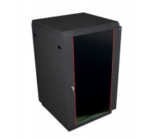  Шкаф телекоммуникационный напольный 22U (600x800) дверь стекло, цвет чёрный