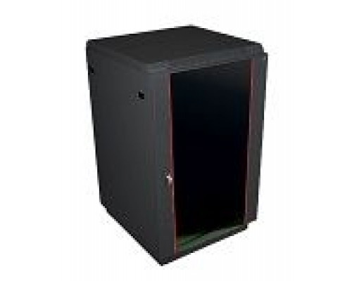 Шкаф телекоммуникационный напольный 22U (600x800) дверь стекло, цвет чёрный купить QBS.ru