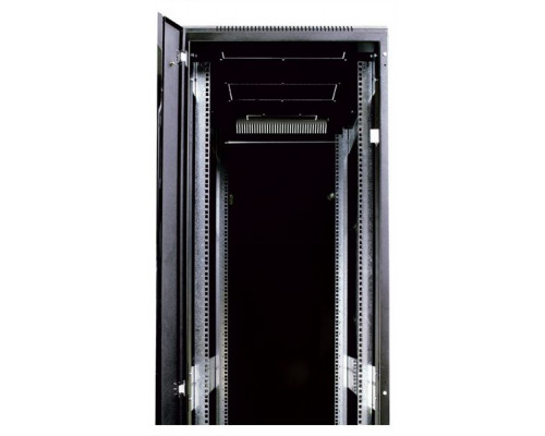 Шкаф телекоммуникационный напольный 27U (600x1000) дверь перфорированная 2 шт., цвет чёрный купить QBS.ru