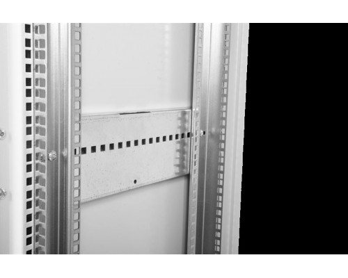 Шкаф телекоммуникационный напольный 42U (600x1000) дверь перфорированная 2 шт., цвет чёрный купить QBS.ru