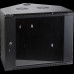 Шкаф настенный угловой, 6U 600x600, стеклянная дверь, черный купить QBS.ru