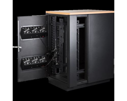 Шкаф LANMASTER SOUNDPROOF звукоизолированный 24U 750x1130 мм, отделка под дерево, цвет лиственница купить QBS.ru