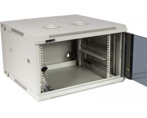 Шкаф настенный серии Pro, 3-секционный, 22U 600x600, стеклянная дверь купить QBS.ru