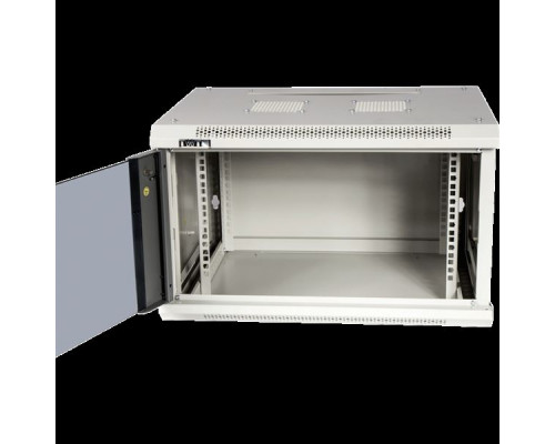 Шкаф настенный серии Pro, 6U 600x450, стеклянная дверь купить QBS.ru