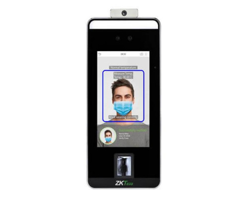 Датчик биометрический ZKTeco SpeedFace-V5L[TD] Fever Detection Terminal, Russia, European power supply купить QBS.ru
