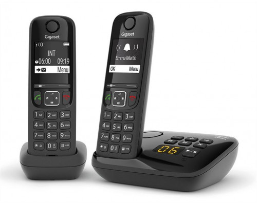 Беспроводной телефон GIGASET AS690 AM DUO black купить QBS.ru