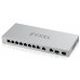 Мультигигабитный Smart L2 коммутатор Zyxel XGS1210-12, 8xGE, 2x1/2,5GE, 2xSFP+, настольный, бесшумный купить QBS.ru