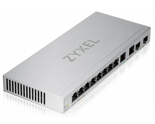 Мультигигабитный Smart L2 коммутатор Zyxel XGS1210-12, 8xGE, 2x1/2,5GE, 2xSFP+, настольный, бесшумный купить QBS.ru