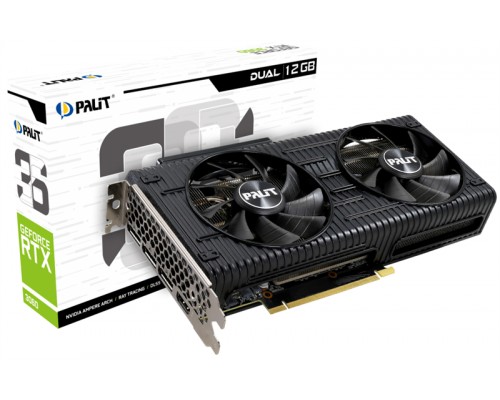 Видеокарта PALIT NE63060019K9-190AD RTX3060 DUAL 12G GDDR6 1320/15000 192bit 3-DP HDMI купить QBS.ru