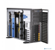 Сервер Supermicro SYS-740GP-TNRT Tower/4U, 2xLGA4189, iC621A, 16xDDR4, 8x3.5 SATA/NVME, 2xM.2 PCIE 22110, 6x PCIEx16, 2x10GbE, IPMI, 2x2200W, black