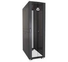 Коммуникационный шкаф Vertiv Rack 42U 1998mm H x 600mm W x 1215mm D with 77% Perforated Locking Front Door, 77% Perforated Split Locking Rear Doors, Color RAL 7021 Black gray