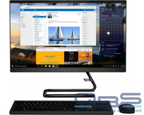 Моноблок 23.8 Lenovo IdeaCentre AIO A340-24IGM F0E7003TRK J5040/8GB/512GB SSD/FullHD/DVDrw/Intel UHD Graphics 605/BT/WiFi/DOS + Клавиатура, мышь USB купить QBS.ru