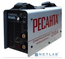 Ресанта Сварочное оборудование, Инверторы Ресанта САИ 250 65/6 Сварочный аппарат инверторный 65/6 {154В-242В, макс.7,7кВт, 10А-250А, ПВ 70%, напр. холостого хода 80В, напр. 29В, макс. диаметр электрода 6,мм, 5 кг} 4606059015659