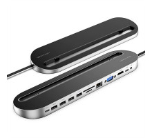 Док-станция Vention Multi-function 12-in-1 Type-C Docking Station 0.25m Black Metal Type