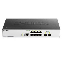 Коммутатор D-Link DGS-3000-10L/B1A, L2 Managed Switch with 8 10/100/1000Base-T ports and 2 1000Base-X SFP ports.16K Mac address, 802.3x Flow Control, 4K of 802.1Q VLAN, VLAN Trunking, 802.1p Priority Queues, Tr