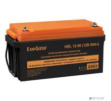 батареи Exegate EX285654RUS Аккумуляторная батарея ExeGate HRL 12-80 (12V 80Ah, под болт М6)