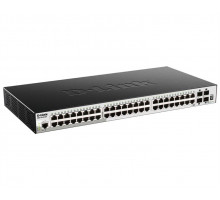 Коммутатор D-Link DGS-1510-52X/A2A, PROJ L2+ Smart Switch with 48 10/100/1000Base-T ports and 4 10GBase-X SFP+ ports.16K Mac address, 802.3x Flow Control, 802.3ad Link Aggregation, 802.1Q VLAN, Traffic Segmenta