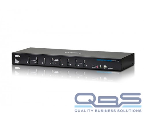 Переключатель электронный ATEN 8-Port USB DVI Dual Link/Audio KVM Switch купить QBS.ru