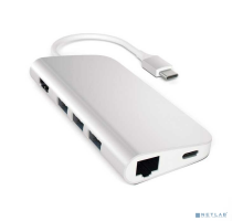 Аксессуар Satechi ST-TCMAS Адаптер USB Aluminum Multi-Port Adapter 4K with Ethernet/USB-C/USB Type-C/ 3xUSB 3.0 /4K HDMI/Ethernet RJ-45/SD/micro-SD/ Aluminum Multi-Port Adapter 4K with Ethernet}